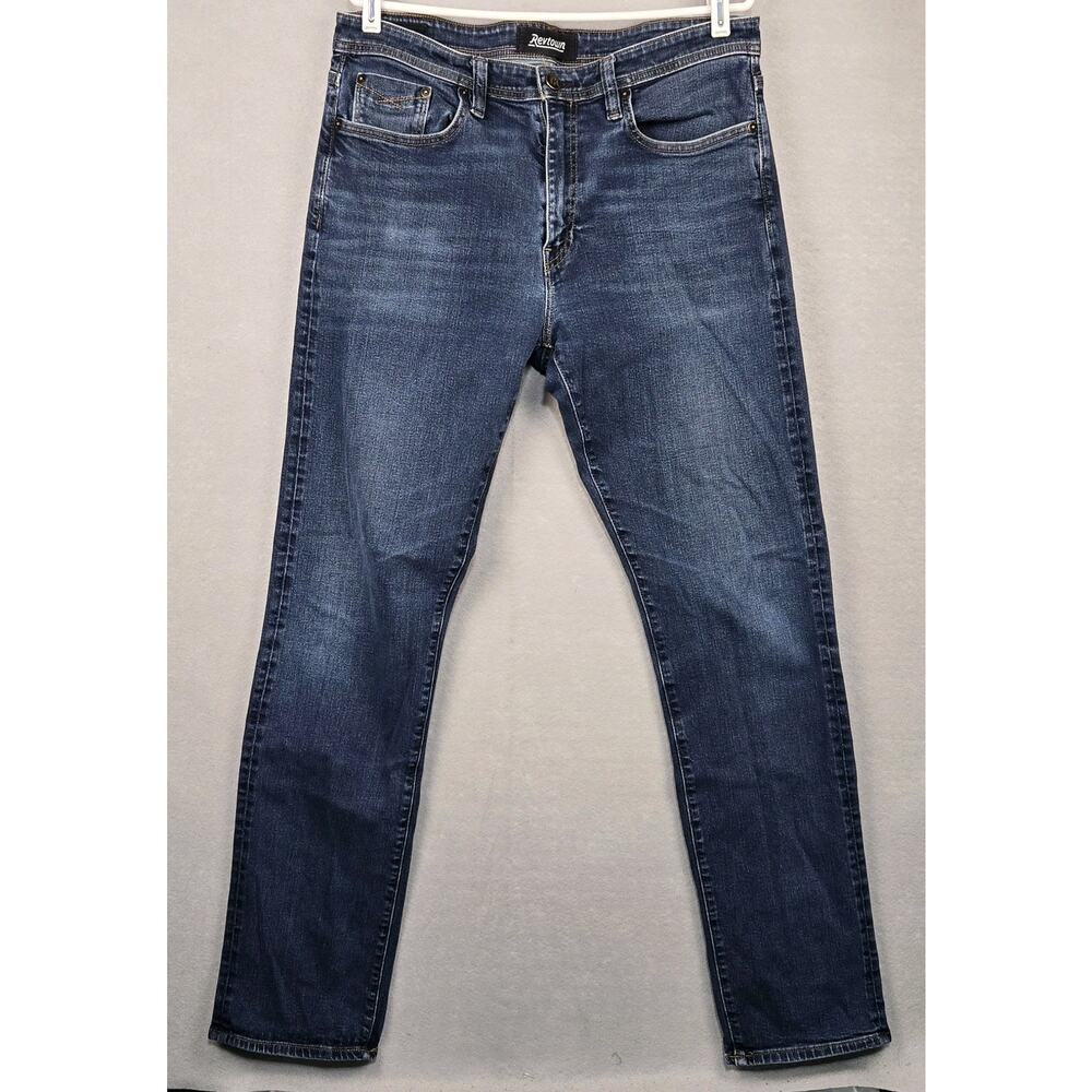 Revtown Automatic Jeans Mens 36x33 Blue Dark Wash Denim Stretch